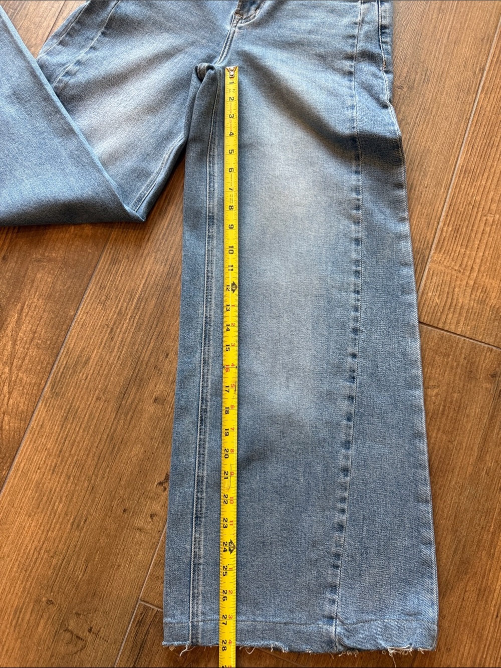 Classic High-Rise Wide Leg Jeans in Light Blue - Picture 6 of 8